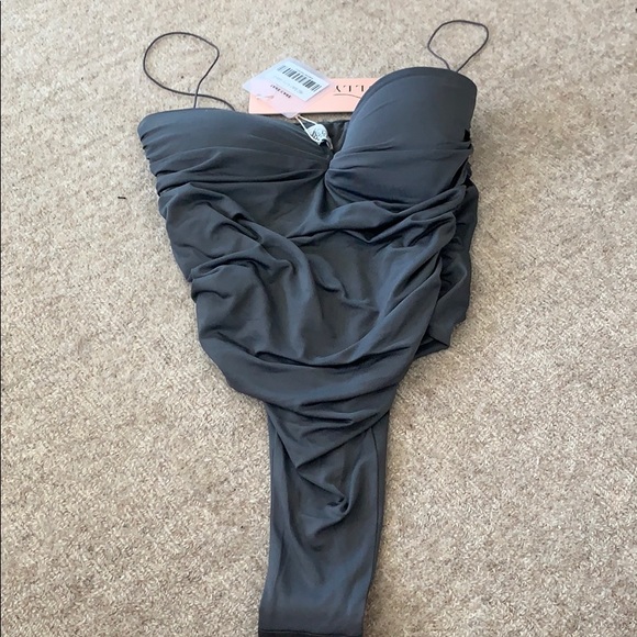 Oh polly ruched body suit grey size UK 6 (small) - Picture 3 of 3